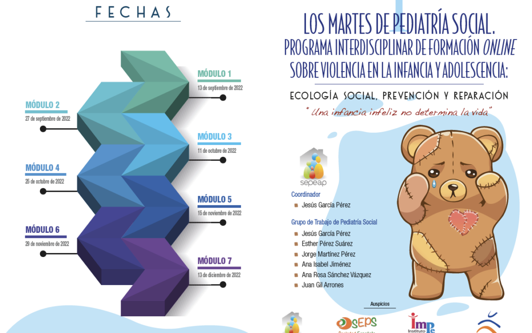 FAPMI-ECPAT España participa en “Los martes de Pediatría Social”: Programa Interdisciplinar de Formación Online sobre Violencia en la Infancia y Adolescencia