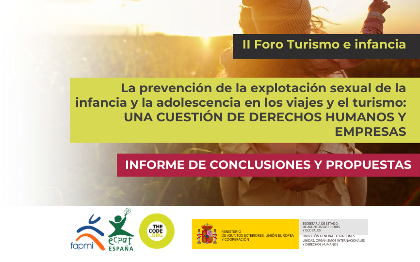 II Foro Turismo e Infancia. Informe de conclusiones y propuestas